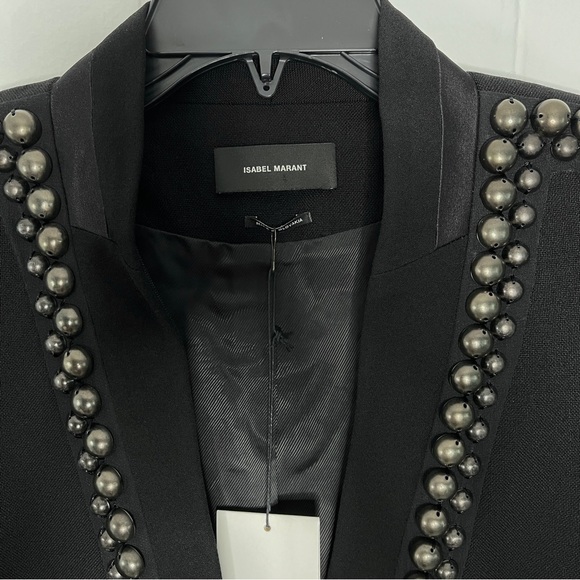Isabel Marant Black Studded Embellished Wool Blazer Jacket - NEW! - Picture 10 of 17